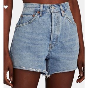 New With Tags RE/DONE 50s Pinchwaist Denim Shorts
